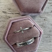 Hand Cast Recycled Sterling Silver Rugged Cross Rings